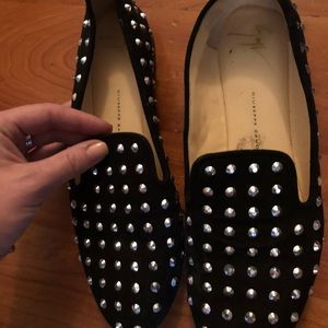 Smoking slipper with silver studs